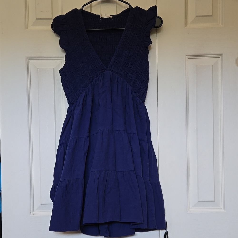 Navy Blue Sleeveless Dress